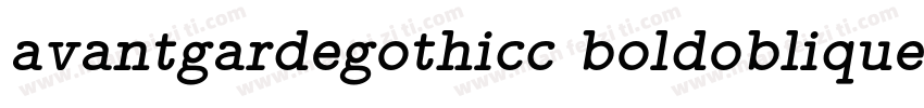 avantgardegothicc boldoblique字体转换